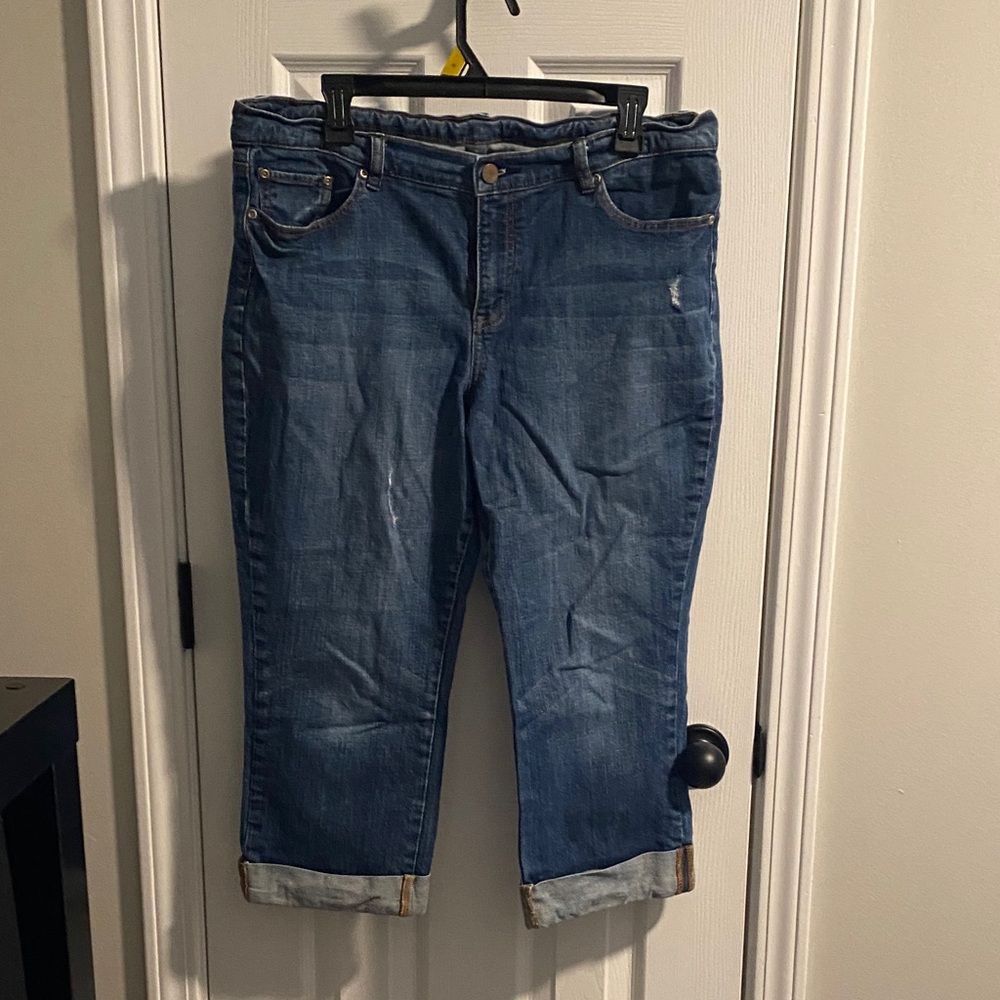 Blue Women's Cropped Jeans